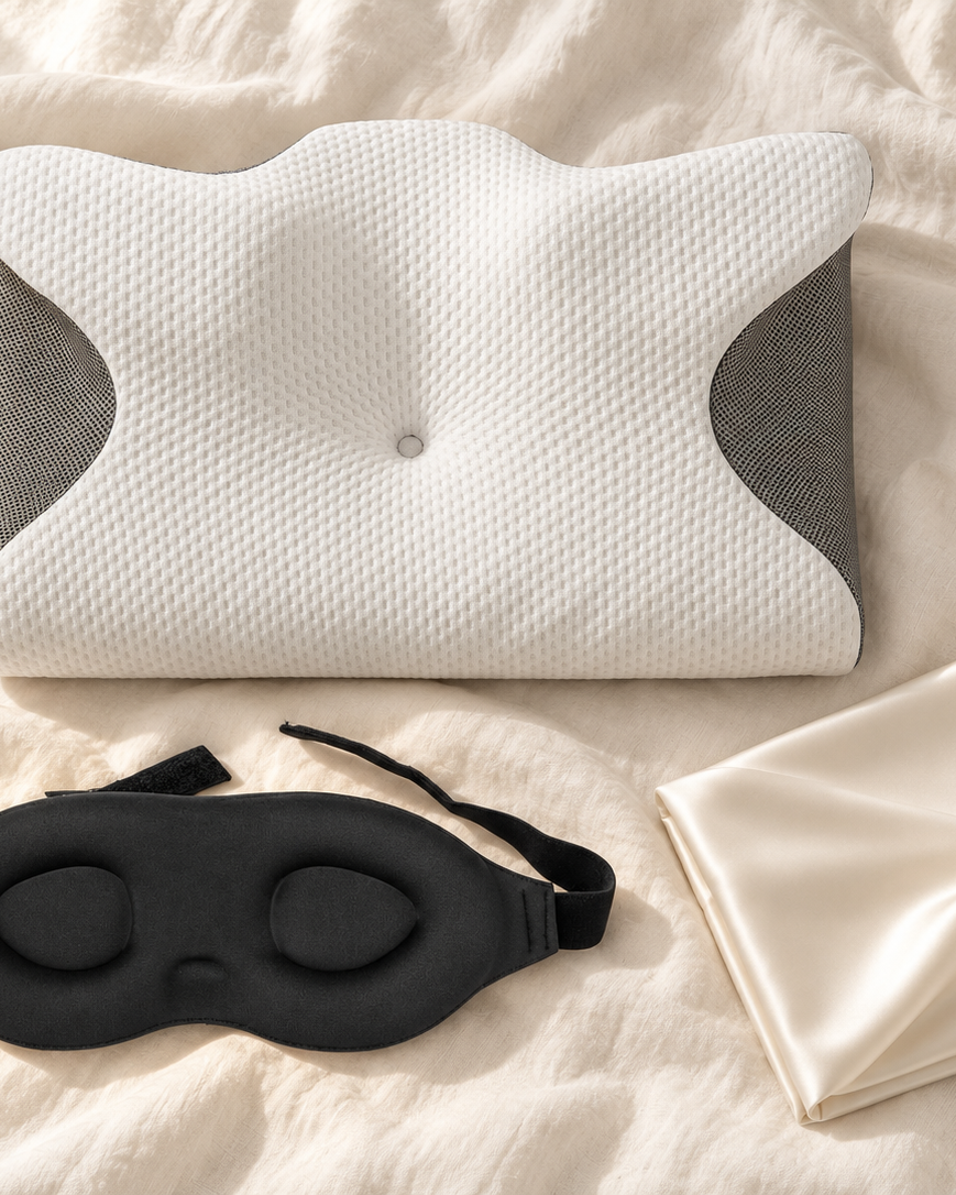 Kit Rituel du Soir Somnia — flat-lay éditorial (format portrait)