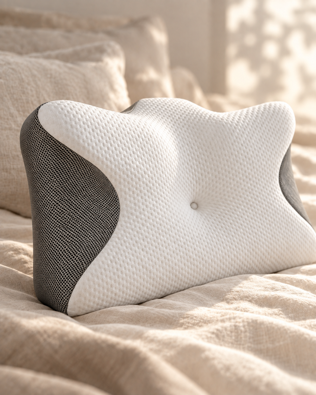 Oreiller Papillon Ergonomique — Soutien Cervical Mémoire de Forme