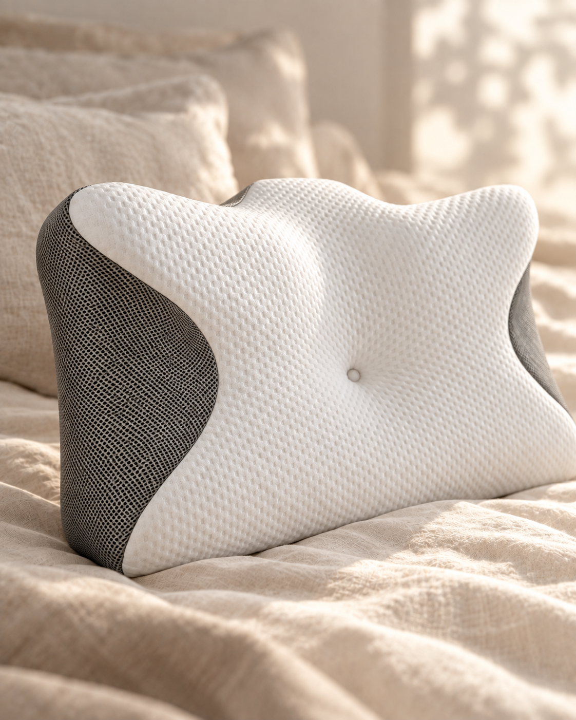 Oreiller Papillon Ergonomique — Soutien Cervical Mémoire de Forme